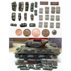 1/48 Tents, Tarps & Crates #1 (27 pieces, 16 Crates & 11 Rolls)