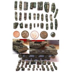 1/48 Tents, Tarps & Crates #3 (27 pieces, 5 Crates & 22 Rolls)