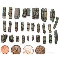 1/56 (28mm Scale) Wargame Stowage Set - Tents, Tarps & Crates #3 (27pcs)