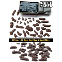 1/72 Sandbags Walls "Filler & Small Piles" (32 pieces)