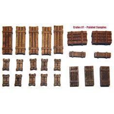 1/35 Universal/Generic Wooden Crates #1 (22pcs, 5 styles)