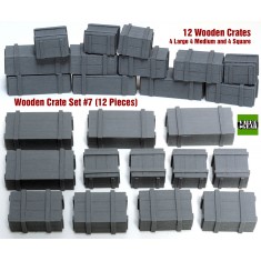 1/35 Universal/Generic Wooden Crates #7 (12 pieces, 3 styles)