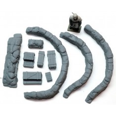 1/35 Configurable Sandbags Walls (curved) & Crates