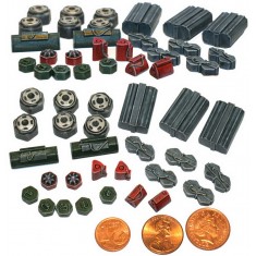 1/35 Sci-Fi Supplies #1 - "Infantry style ammo cans, boxes" (27 pieces)