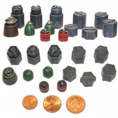 1/35 Sci-Fi Supplies #1 - "Fuel Drums" (13 pieces)