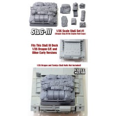 1/35 StuG III Stowage Set #1 for Dragon C/E Hulls w/No Engine Vent Caps kits