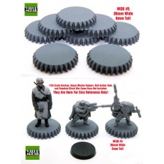 War Game / Figure Bases Set #5 (8pcs, Width: 36mm, Height: 6mm)