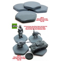 War Game/Figure Bases Set #7 (4pcs,Flat-Flat Width:49mm,Point-Point Width:55mm,Height:7mm)