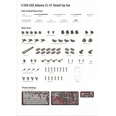 1/350 USS Atlanta CL-51 Detail Up Set