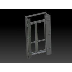 1/35 Wooden Door Window set