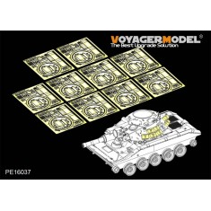 1/16 Modern US M551 Sheridan Airborne Tank Road Wheel Detail Set w/Ammo Boxes for Tamiya kit #56043