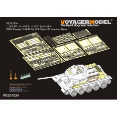 1/35 T-34/85 No.174 Factory Production Detail Set for Rye Field Model #5059/5040