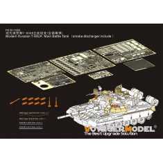 1/35 Modern Russian T-80UK Main Battle Tank Smoke Discharger for Trumpeter kit #09578