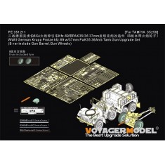 1/35 WWII German Krupp Protze Kfz.69 PaK35/36 PE Set with Wheels for Tamiya kit