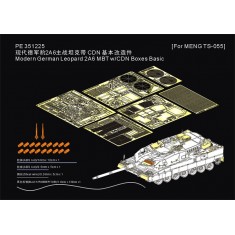 1/35 Modern German Leopard 2A6 MBT with CDN Boxes Basic Detai Set for MENG-TS055