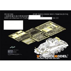 1/35 WWII British Sherman VC Firefly Ver.2.0 for Tasca 35009/35011 /Tamiya 25174