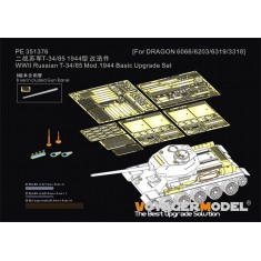 1/35 WWII T-34/85 Mod.1944 Detail Set with Gun Barrel for Dragon Kits