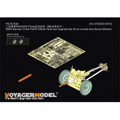 1/35 WWII German 37mm PaK35/36 PE Set with Wheels for Zvezda kit
