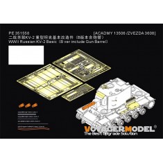 1/35 WWII KV-2 Heavy Tank Basic Detail Set for Academy #13506/Zvezda #3608
