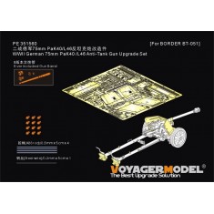 1/35 WWII German 75mm PaK40 L/46 PE Set with Gun Barrel for Border kit