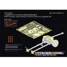 1/35 WWII German 75mm PaK40 L/46 PE Set with Gun Barrel for AFV Club kit