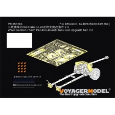1/35 WWII German 75mm PaK40 L/46 PE Upgrade Set 2.0 for Dragon/Das Werk kit