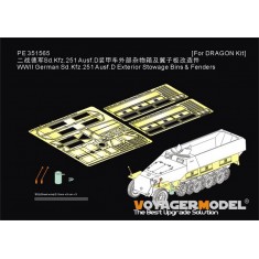1/35 WWII Sd.Kfz.251 Ausf.D Exterior Stowage Box and Fender Detail Set for Dragon
