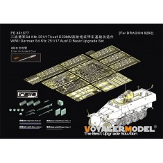 1/35 WWII German Sd.Kfz.251/17 Ausf.D PE Set with Gun Barrel for Dragon kit