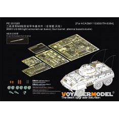 1/35 WWII US M8 Armoured Car PE Set with Gun Barrel for Academy/Italeri kit