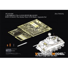 1/35 WWII US M4A3 76W VVSS Sherman PE Upgrade Set for Asuka kit