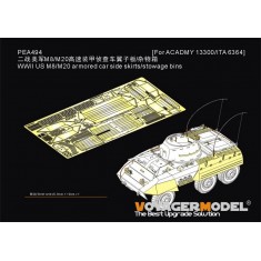 1/35 WWII US M8/M20 Side Skirts and Stowage Bins for Academy/Italeri kit