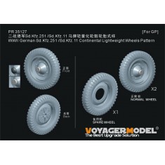 1/35 WWII German Sd.Kfz.251 /Sd.Kfz.11 Continental Lightweight Wheels Pattern