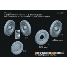 1/35 WWII German Sd.Kfz.251 /Sd.Kfz.11 Fulda Wheels Pattern