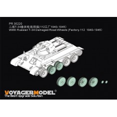 1/35 WWII Soviet T-34 Factory 112 Damaged Road Wheels (1940-45, 3D Printed)