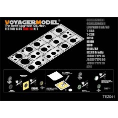 1/35 Modern AFV Road Wheels Stenciling Templates Ver. 1 for Tamiya kit