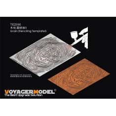 Wood Grain Stencil Template set #5 (Airbrush Paint Masking)