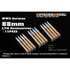 1/35 WWII German 88mm L/56 Ammunition (12pcs) (Universal)