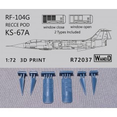 1/72 Lockheed RF-104G Starfighter Recce Pod KS-67A (2 types) for Hasegawa kits