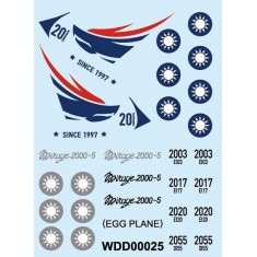 Decals for Egg Plane ROCAF Mirage 2000's Handover 20th Anniversary