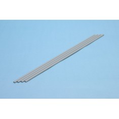 Styrene/PS Half Circle Stick (diameter: 5.0mm, length: 250mm, 4pcs, gray)