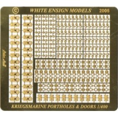 1/400 Kriegsmarine Portholes, Doors & Hatches Set (1 Photo-Etched Sheet)