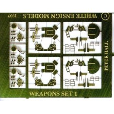 1/600 WWII Royal Navy Light Anti-Aircraft Weapons Set (1 Photo-Etched Sheet)