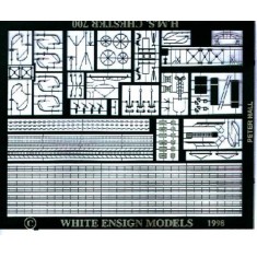 1/700 WWI British Royal Navy Cruiser/Destroyer Detail-up Set (1 Photo-Etched Sheet)