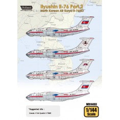 1/144 Ilyushin Il-76 Decals Part.2 - North Korean Air Koryo Il-76MD for Zvezda kits