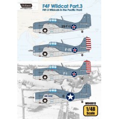 1/48 US Navy F4F-3 Wildcats in the Pacific Front (Decals Part 3) for Hobby Boss
