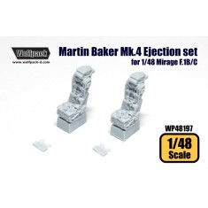 1/48 Martin Baker Mk.4 Ejection Seats (2 seats) for Mirage F.1B/C Early (4 Resin Parts)