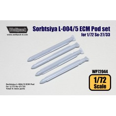 1/72 Sorbtsiya L-004/005 ECM Pod Set for Sukhoi Su-27/30/33 (4pcs)