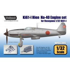 1/32 Ki61-I Hien Ha-40 Engine Set w/12.7mm Machine Gun for Hasegawa