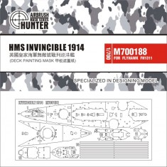 1/700 HMS Invincible 1914 Deck Painting Mask for Flyhawk kit #FH1311