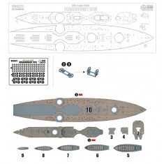 1/350 HMS Dreadnought 1915 Wooden Deck for Trumpeter kit #05329 